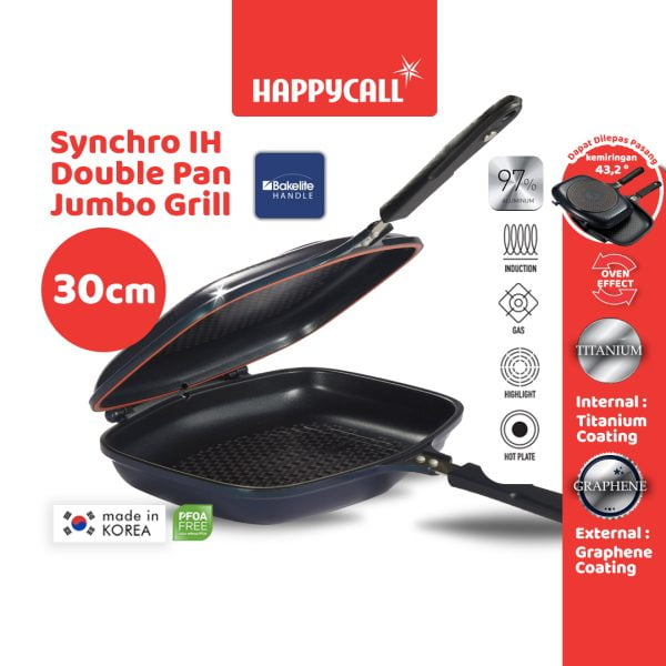 HC SYNCHRO IH DOUBLE PAN JUMBO GRILL SHINE BLACK