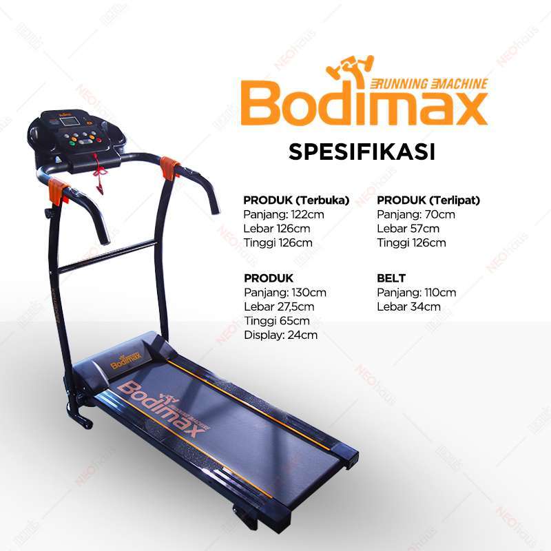 NEW BODIMAX RUNNING MACHINE T09D13 BLACK