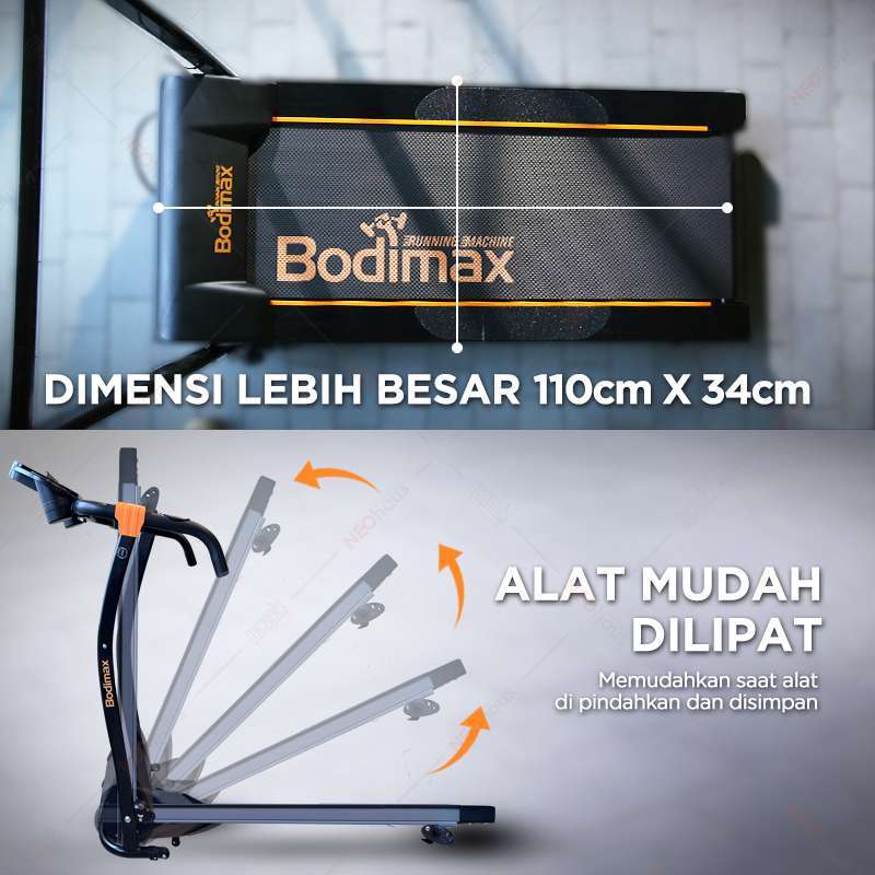 NEW BODIMAX RUNNING MACHINE T09D13 BLACK - Image 2