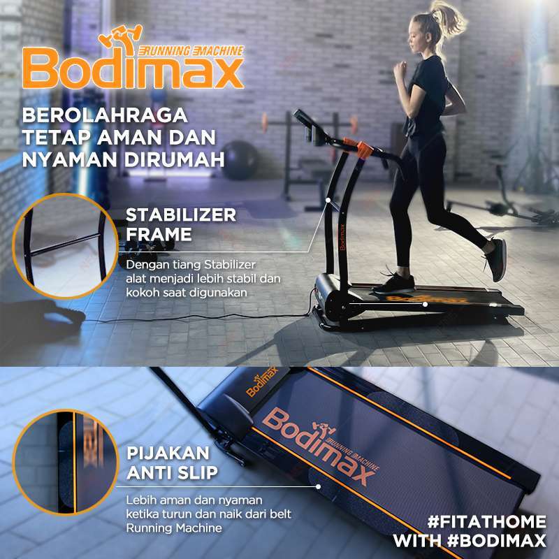 NEW BODIMAX RUNNING MACHINE T09D13 BLACK - Image 3