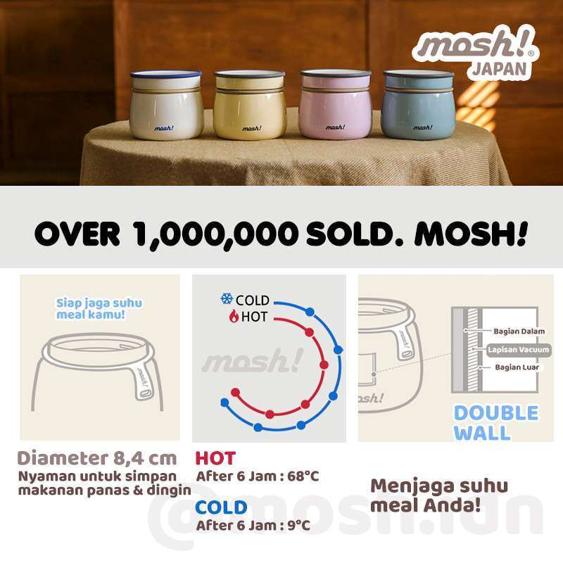 MOSH LATTE FOOD POT WHITE 350ML DMLF350WH - Image 4