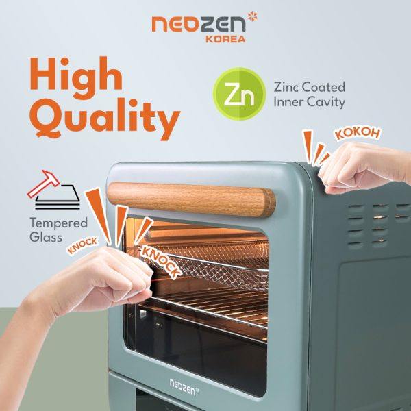 NEOZEN AIR FRYER OVEN 20L GREEN TOSCA - Image 2