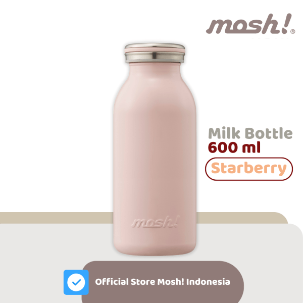 MOSH NEW MILK BOTTLE STRAWBERRY 600ML DMNMB600ST