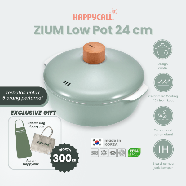 Happycall Zium IH Low Pot 24 cm