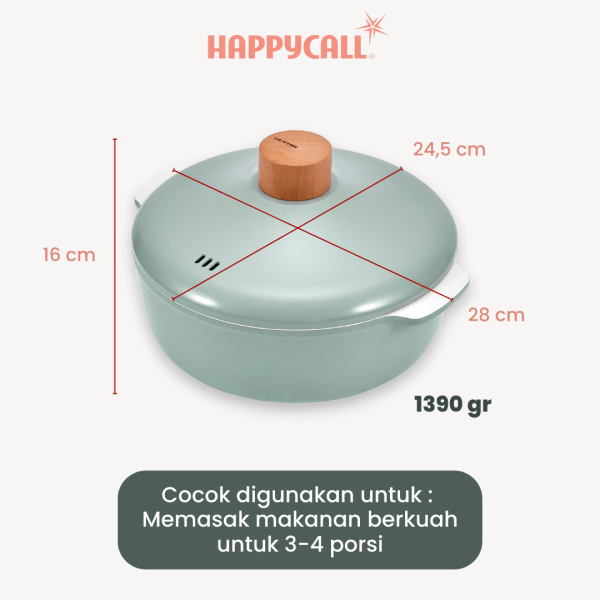 Happycall Zium IH Low Pot 24 cm - Image 2