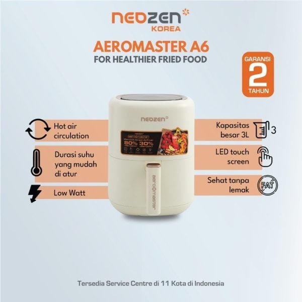 NEOZEN AIR FRYER AEROMASTER A6 IVORY