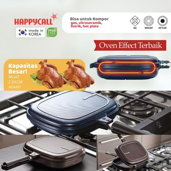 HC TITANIUM DOUBLE PAN JUMBO GRILL Brown - Image 3