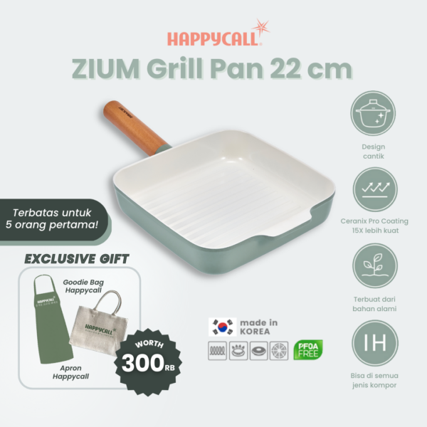 Happycall Zium IH Grill Pan 22 cm