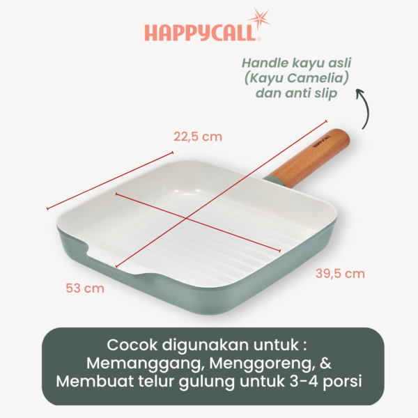 Happycall Zium IH Grill Pan 22 cm - Image 2