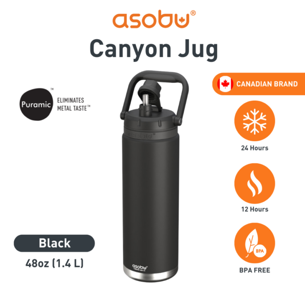 ASOBU THE CANYON JUG PURAMIC BLACK 1,4L TMF7