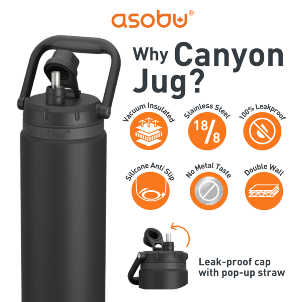 ASOBU THE CANYON JUG PURAMIC BLACK 1,4L TMF7 - Image 2