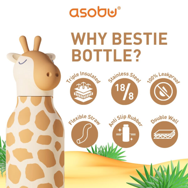 ASOBU BESTIE BOTTLE GIRRAFE 460ML SBV44 - Image 2