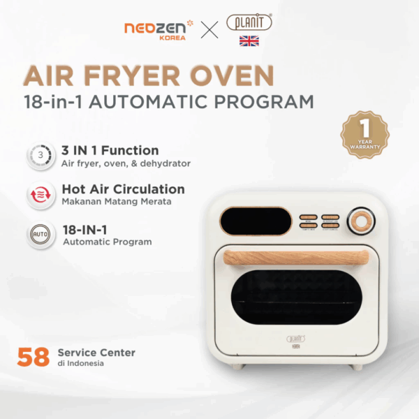 PLANIT NZ AIR FRYER OVEN 16L IVORY