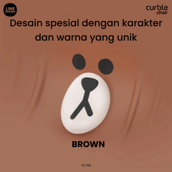 CURBLE CHAIR LINE FRIENDS BROWN - Image 2